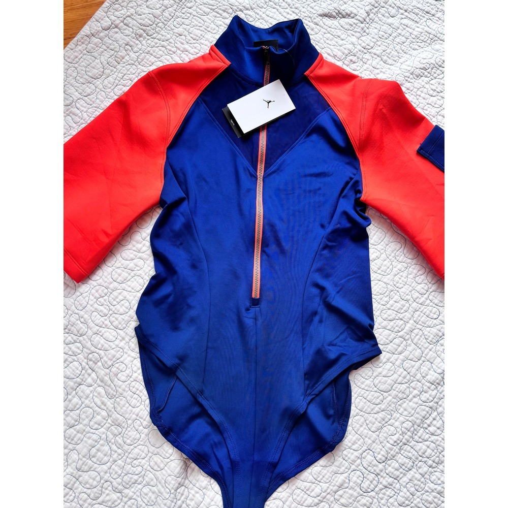 Jordan Next Utility Bodysuit Blue Void Orange Womens Medium